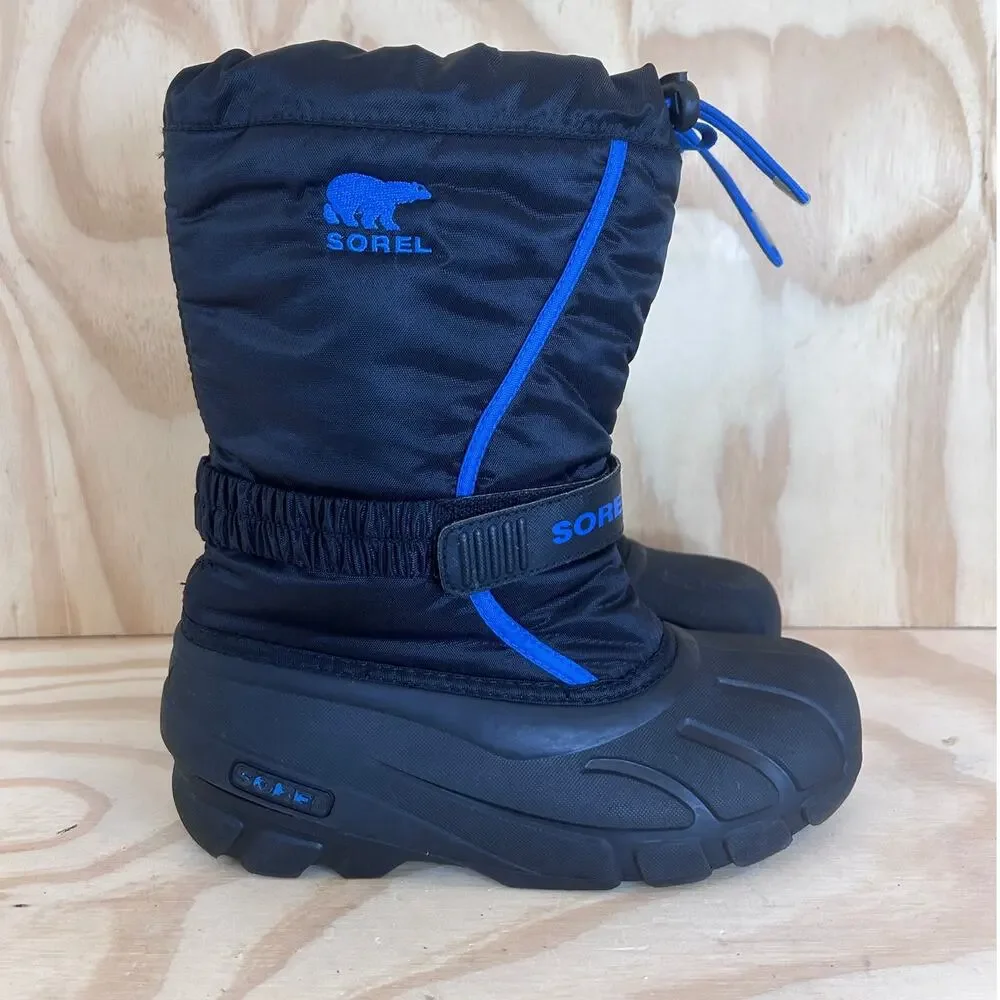 Sorel - Flurry Insulated Snow - Winter Boots - Black - Big Kids - 5 - NY1810-010